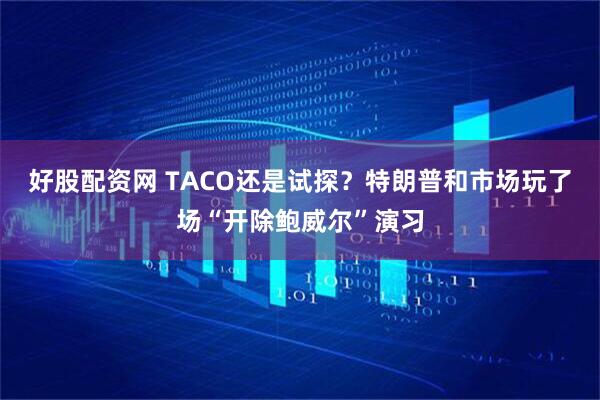 好股配资网 TACO还是试探？特朗普和市场玩了场“开除鲍威尔”演习